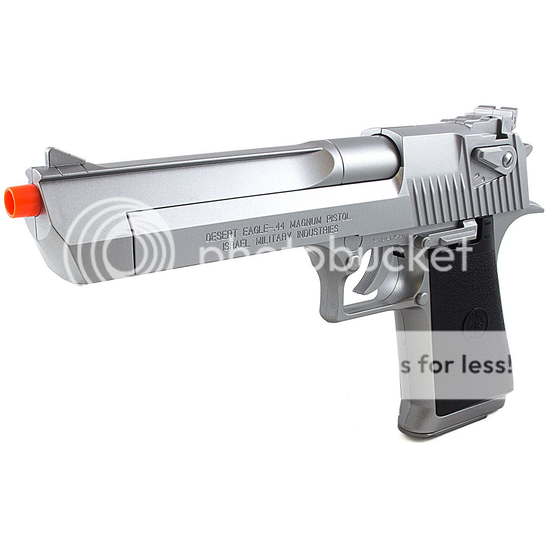SILVER DESERT EAGLE .50 AE LICENSED SPRING AIRSOFT PISTOL HAND GUN w